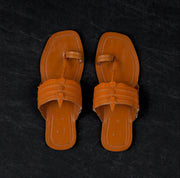 Tan Handcrafted Traditional Kolhapuri Sandals