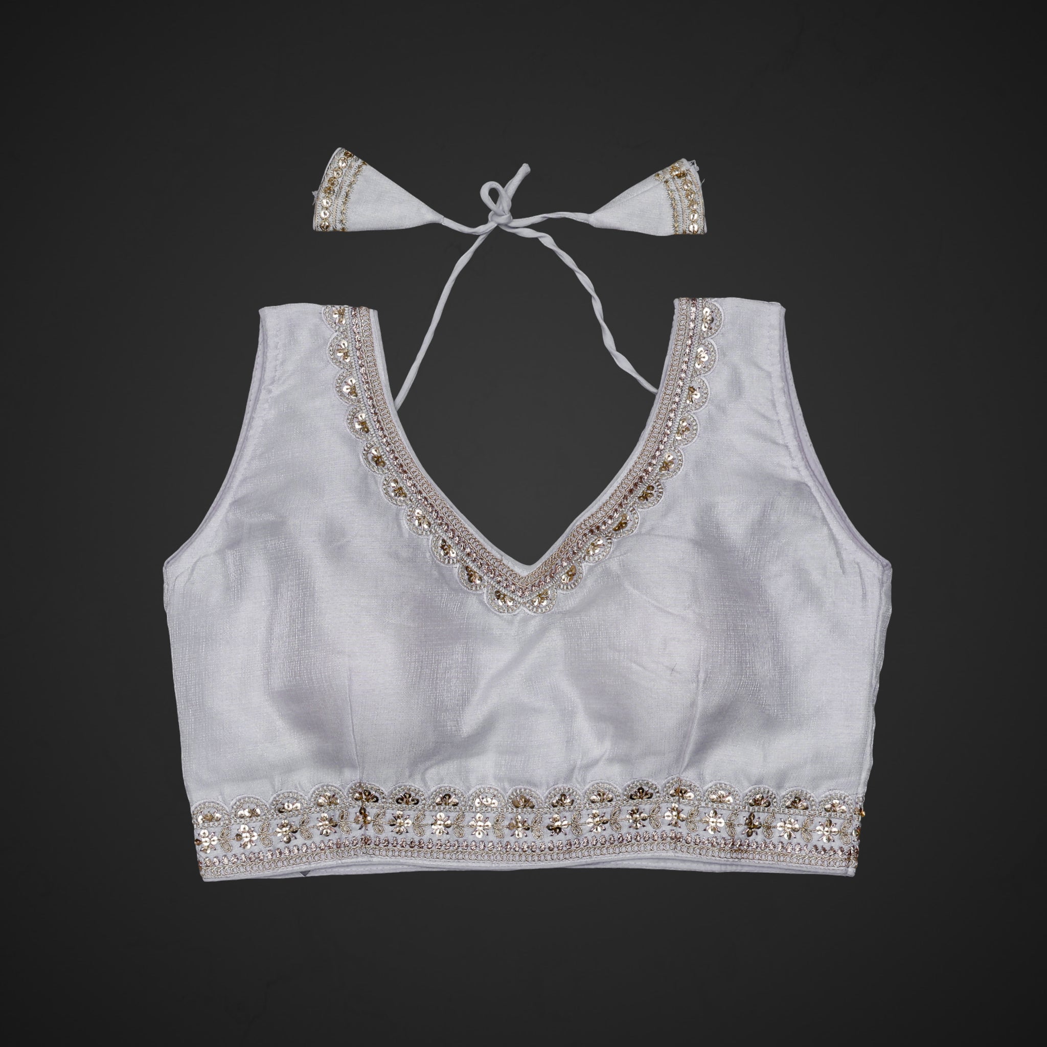 Phantom Silk V Neck Readymade Blouse