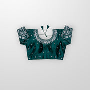 Silk Zari Butta Embroidered Readymade Blouse