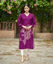 Botanical Rayon Printed Kurta
