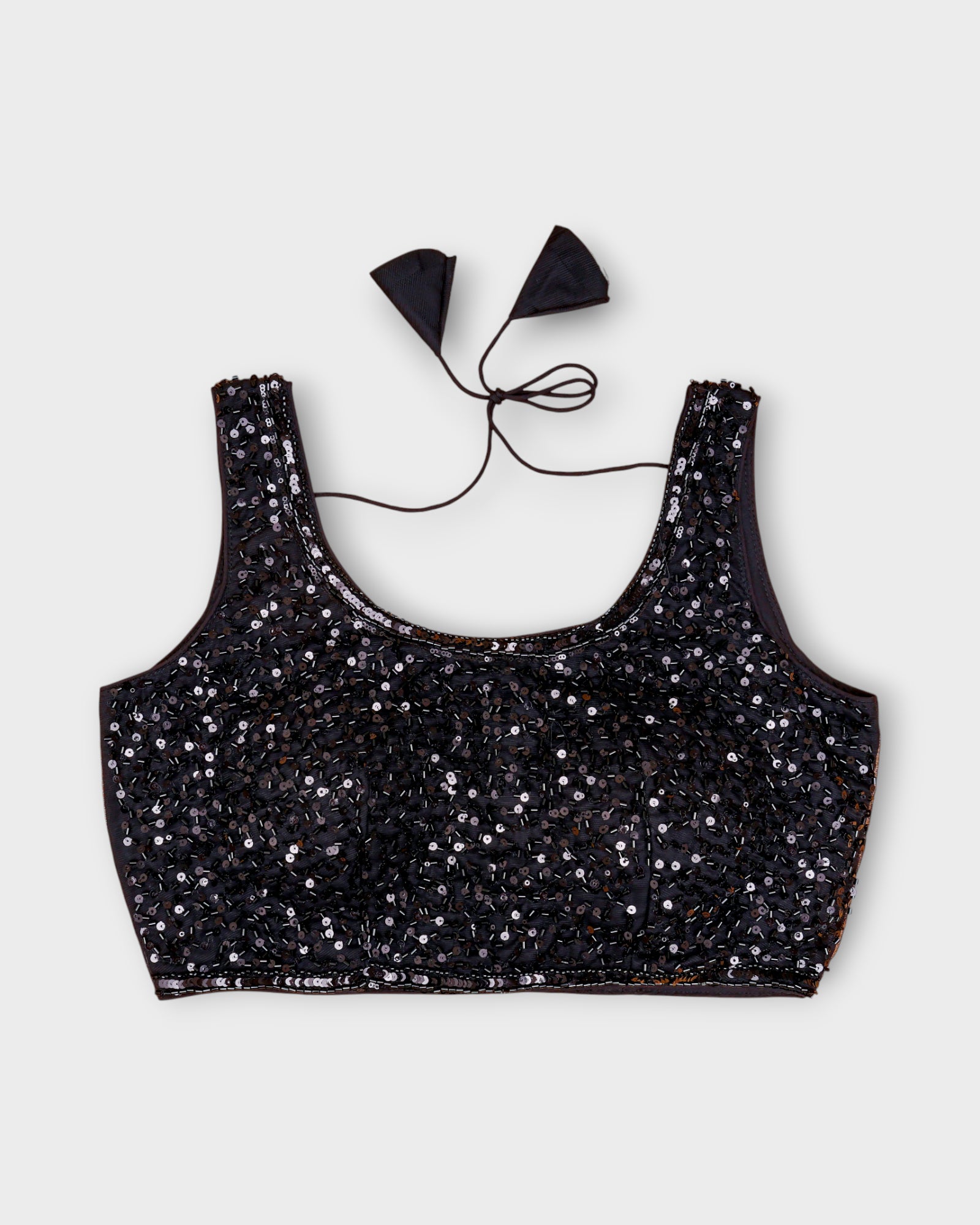 Net U Neck Readymade Blouse With Closure