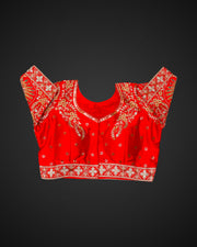 Silk Modern Cutout Readymade Blouse