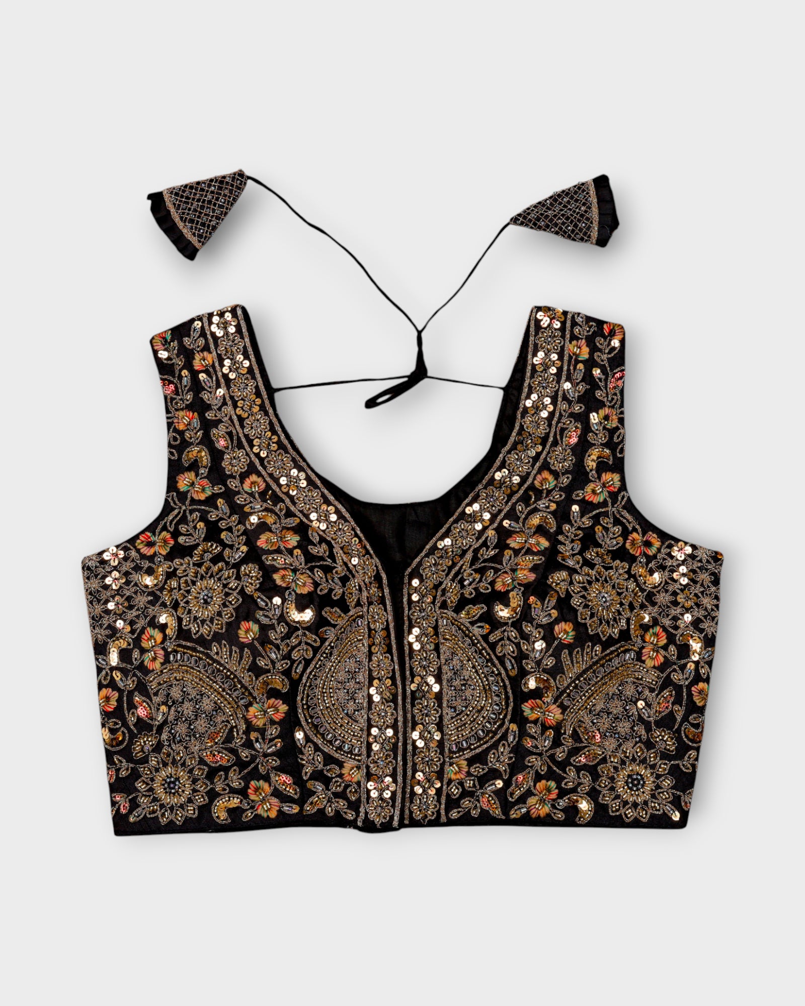 Silk V Neck Flattering Readymade Blouse