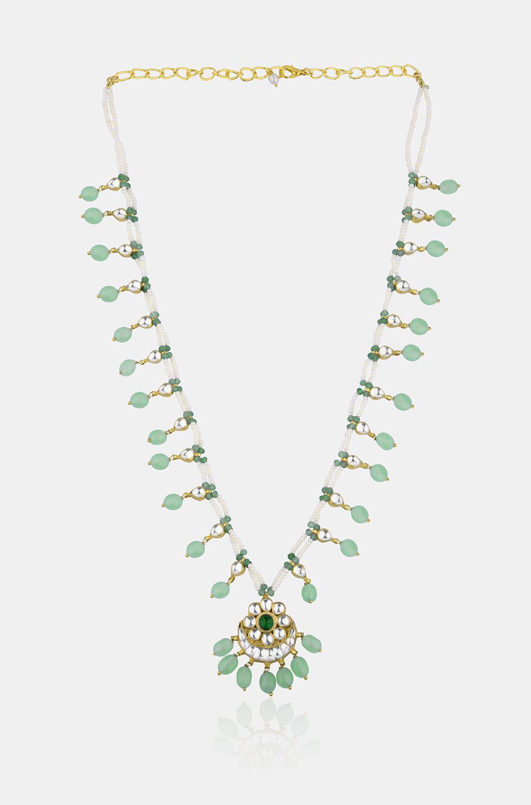 Minty Pearl Delight Necklace - Dyulokha