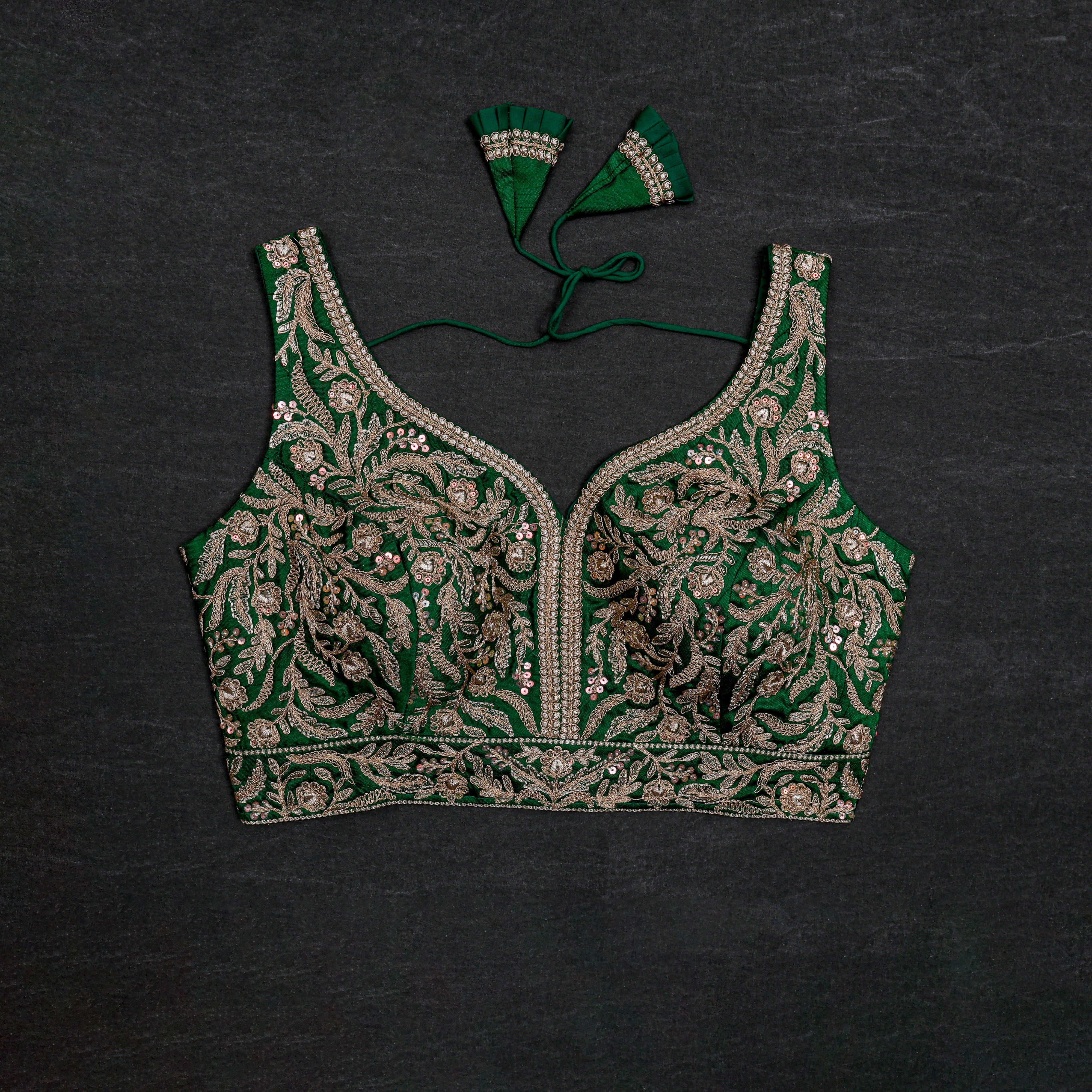 Silk Tailored Blouse With Detailed Design