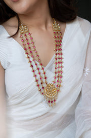 Scarlet Kundan Elegance Necklace - Dyulokha