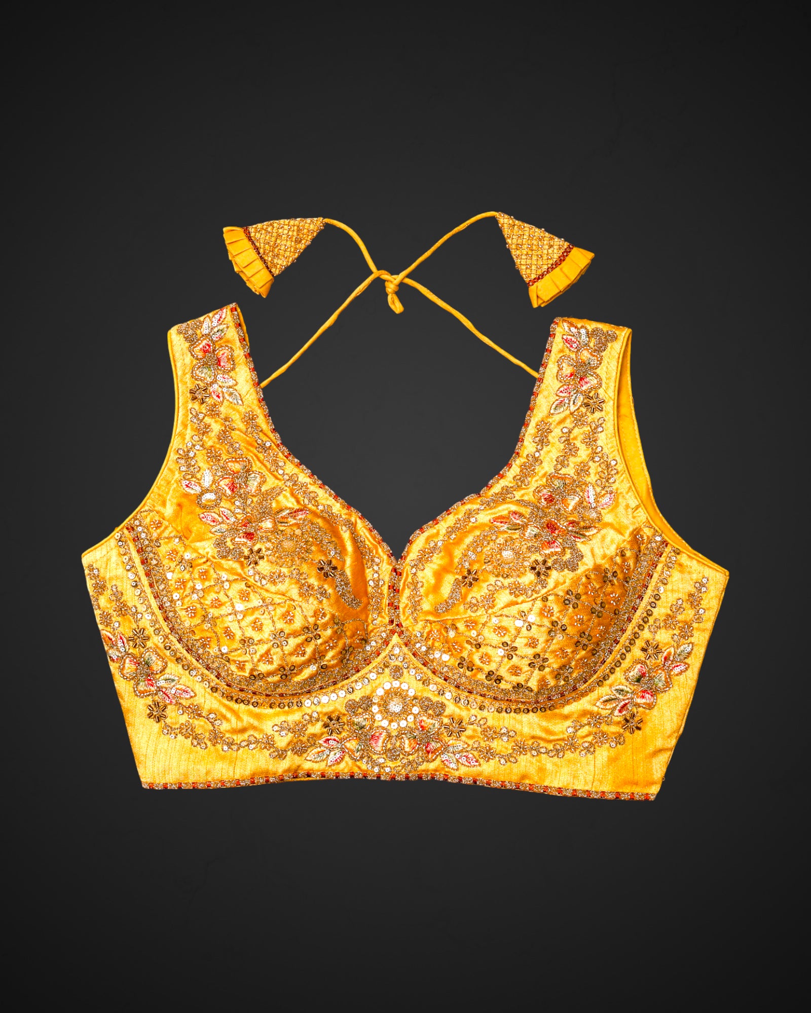 Italian Silk Embroidered Readymade Blouse