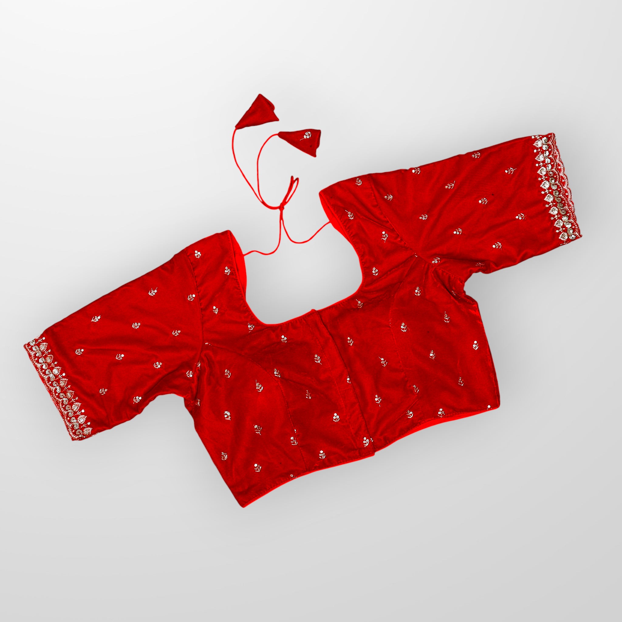 Velvet Square Neck Readymade Blouse