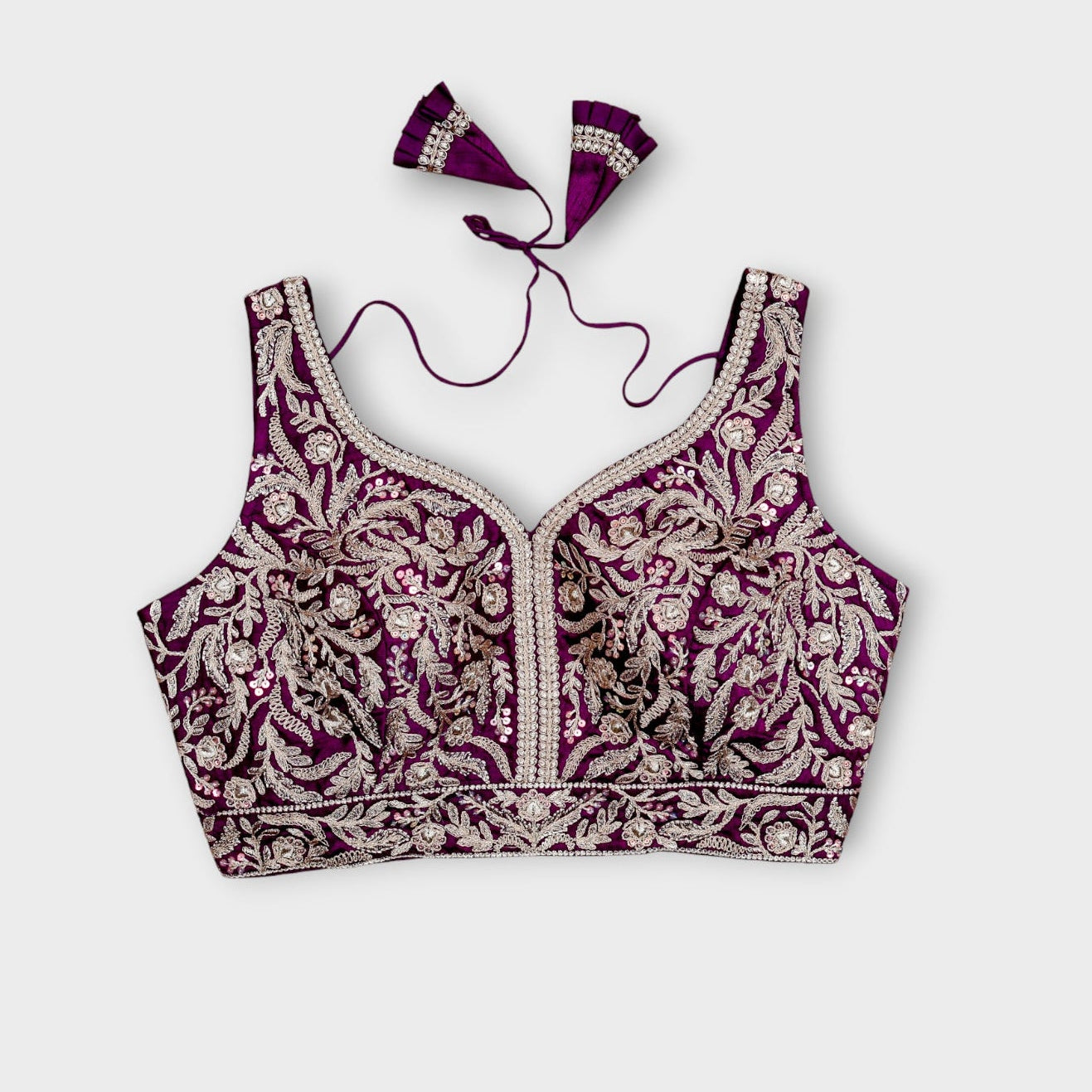 Silk Tailored Blouse With Detailed Design