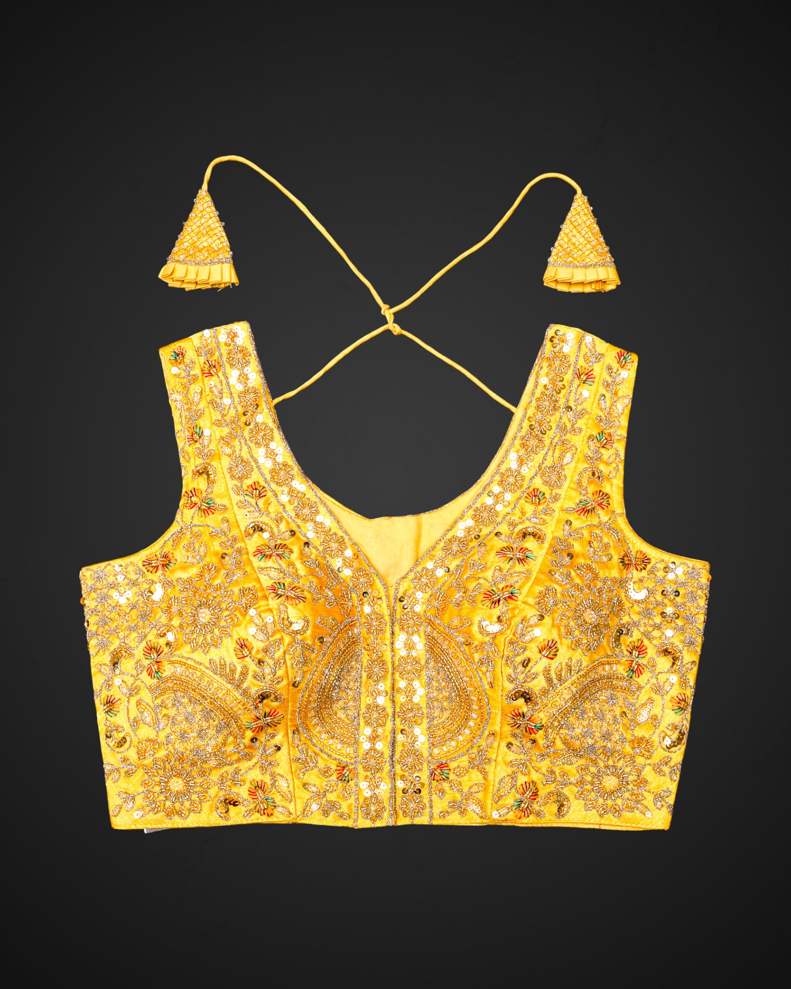 Silk V Neck Flattering Readymade Blouse
