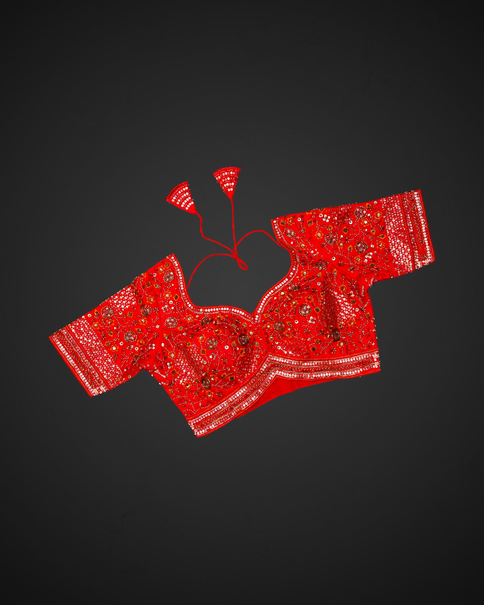 Cosmos Silk Embroidered Readymade Blouse