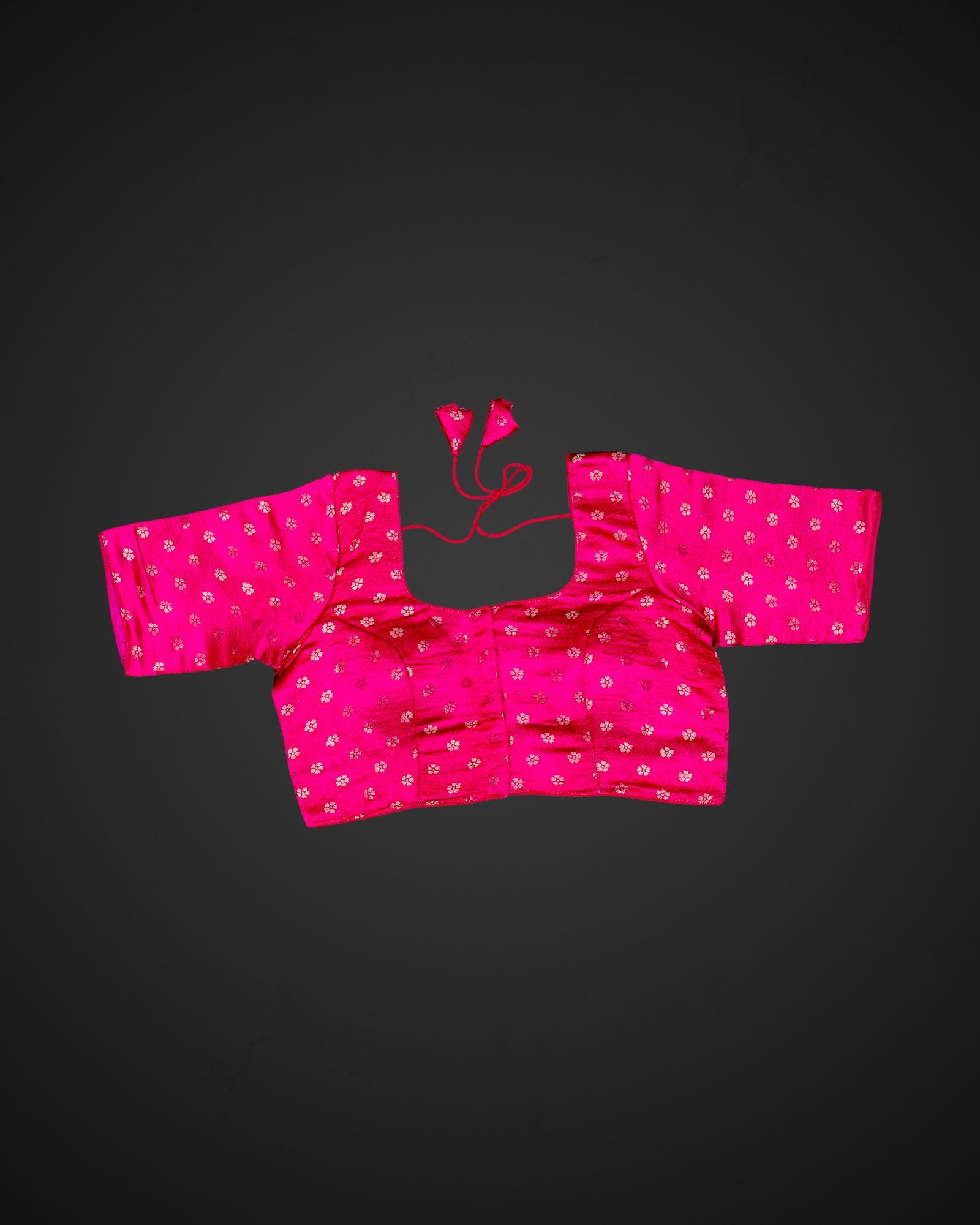 Silk Jacquard U Neck Back Design Readymade Blouse