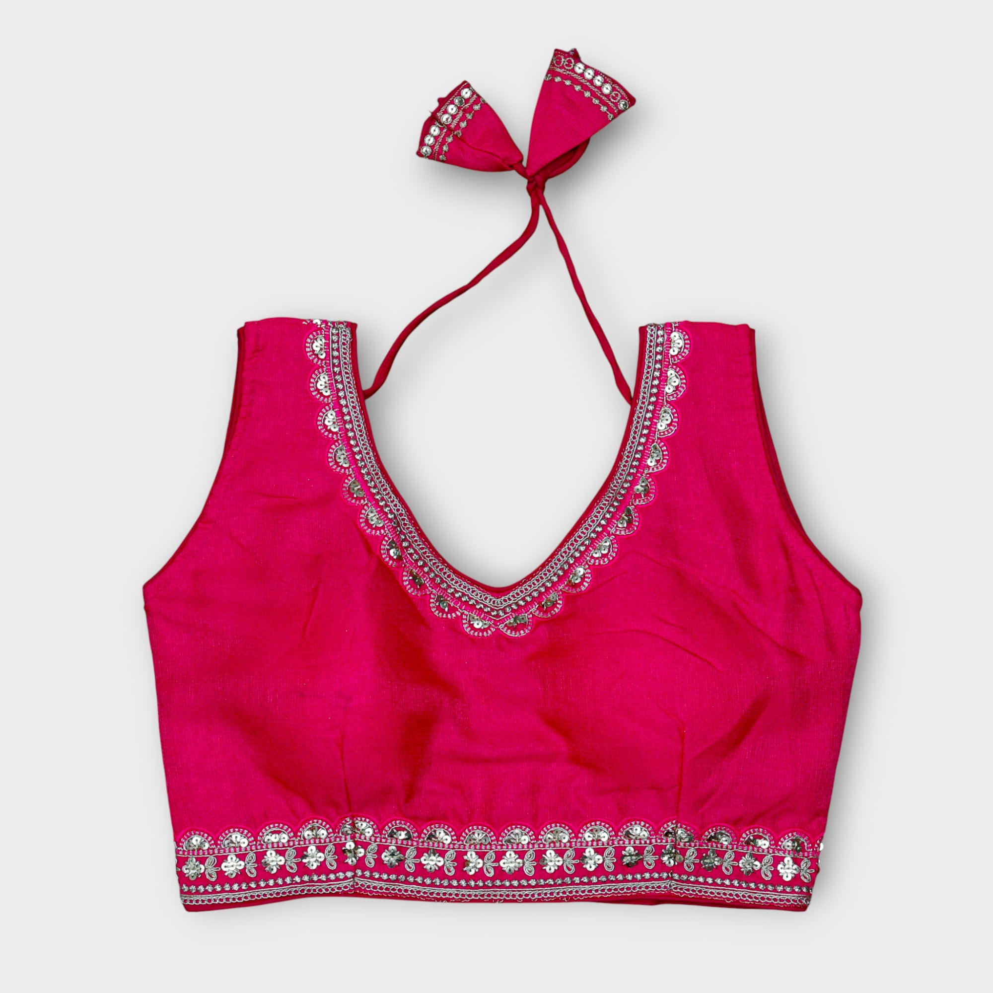 Phantom Silk V Neck Readymade Blouse