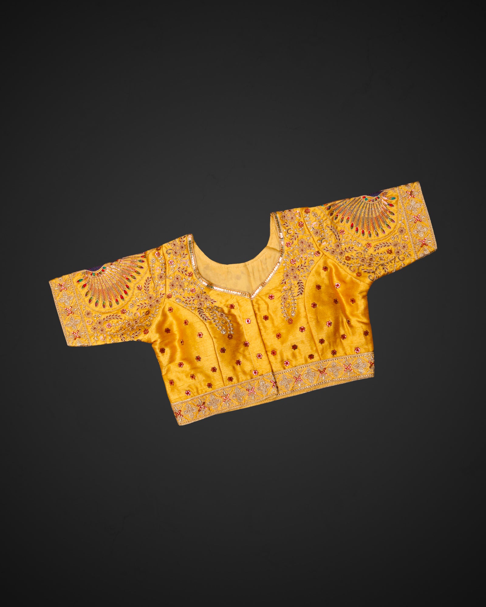 Silk Modern Cutout Readymade Blouse