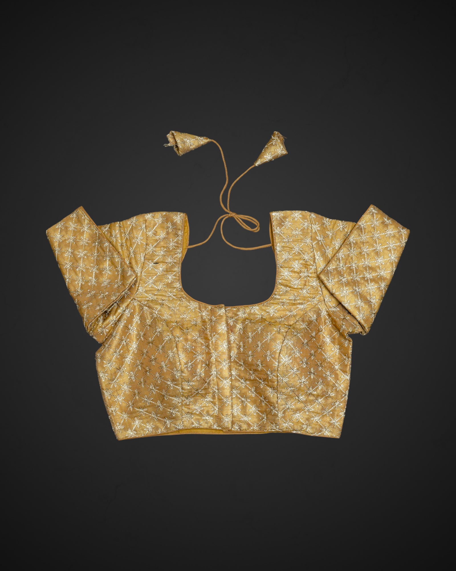 Square Neck Silk Embroidered Readymade Blouse