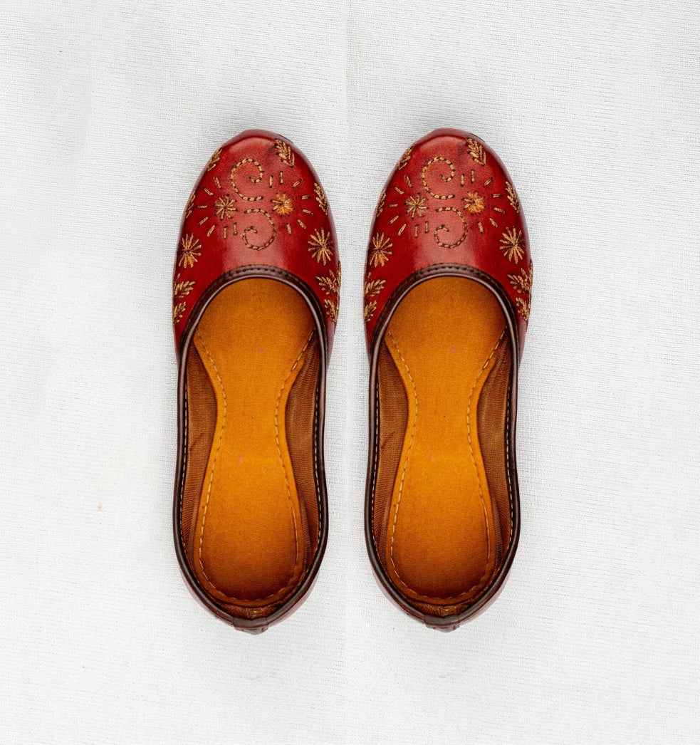 Two Tone Brown Traditional Jutti