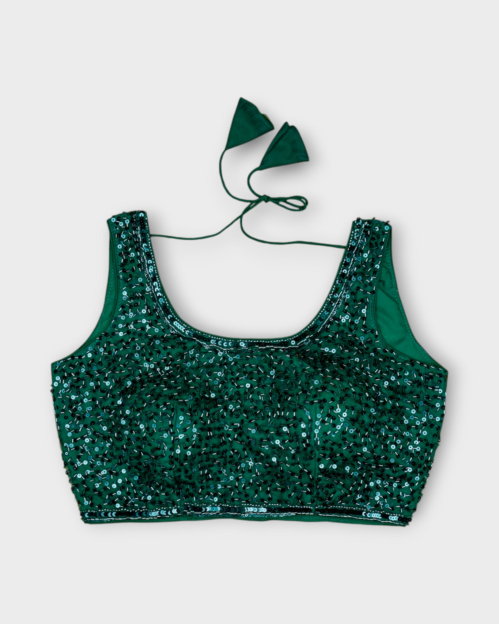 Net U Neck Readymade Blouse With Closure
