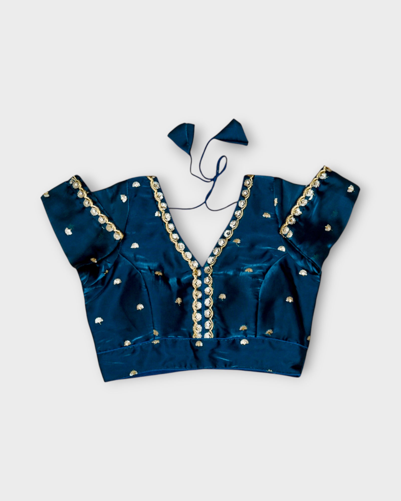 Chanderi V Neck Readymade Blouse