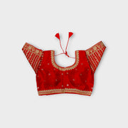U Neck Silk Readymade Blouse