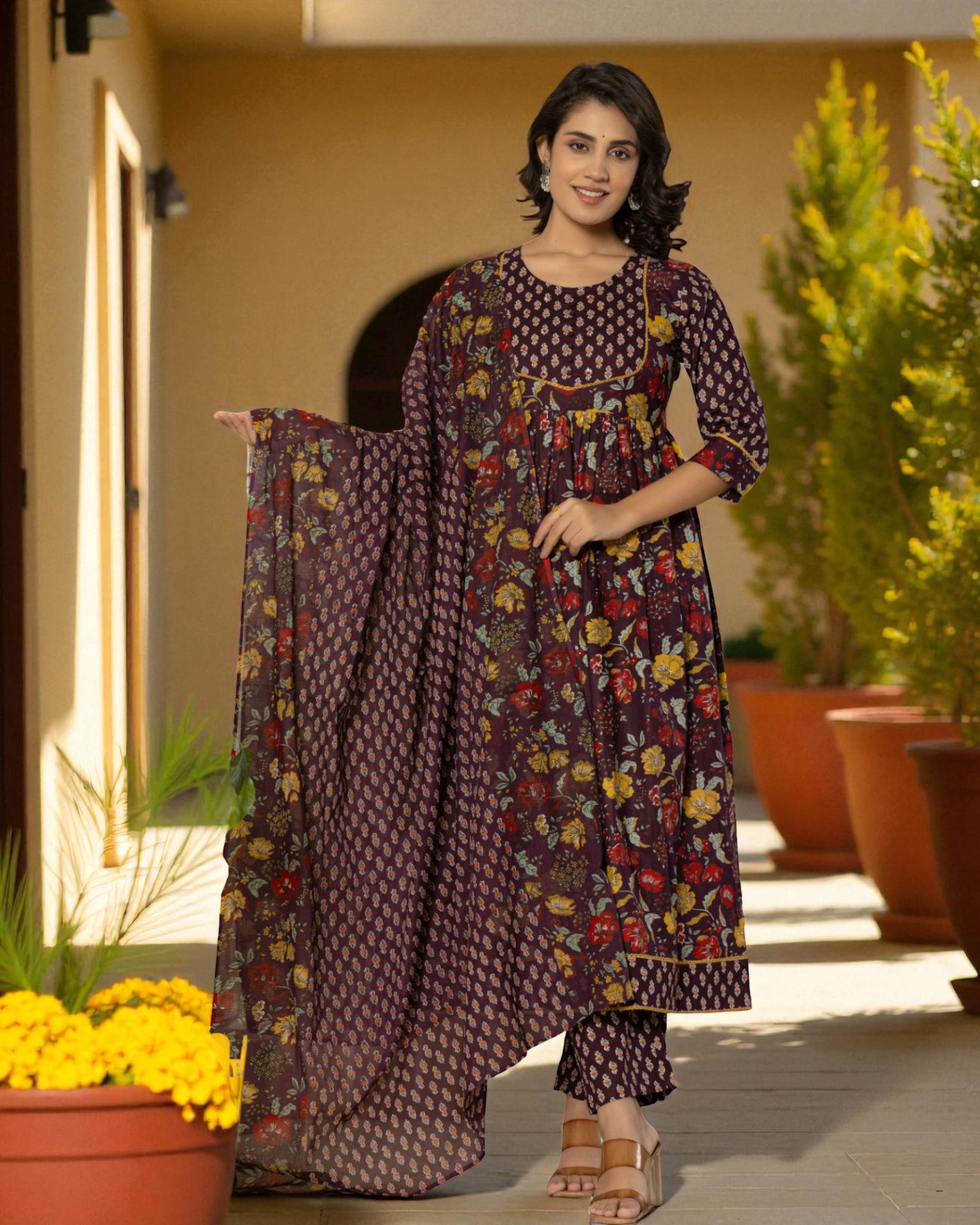 Charming Floral Kurta Set