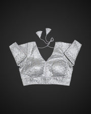 Tissue V Neck Half Sleeve Readymade Blouse