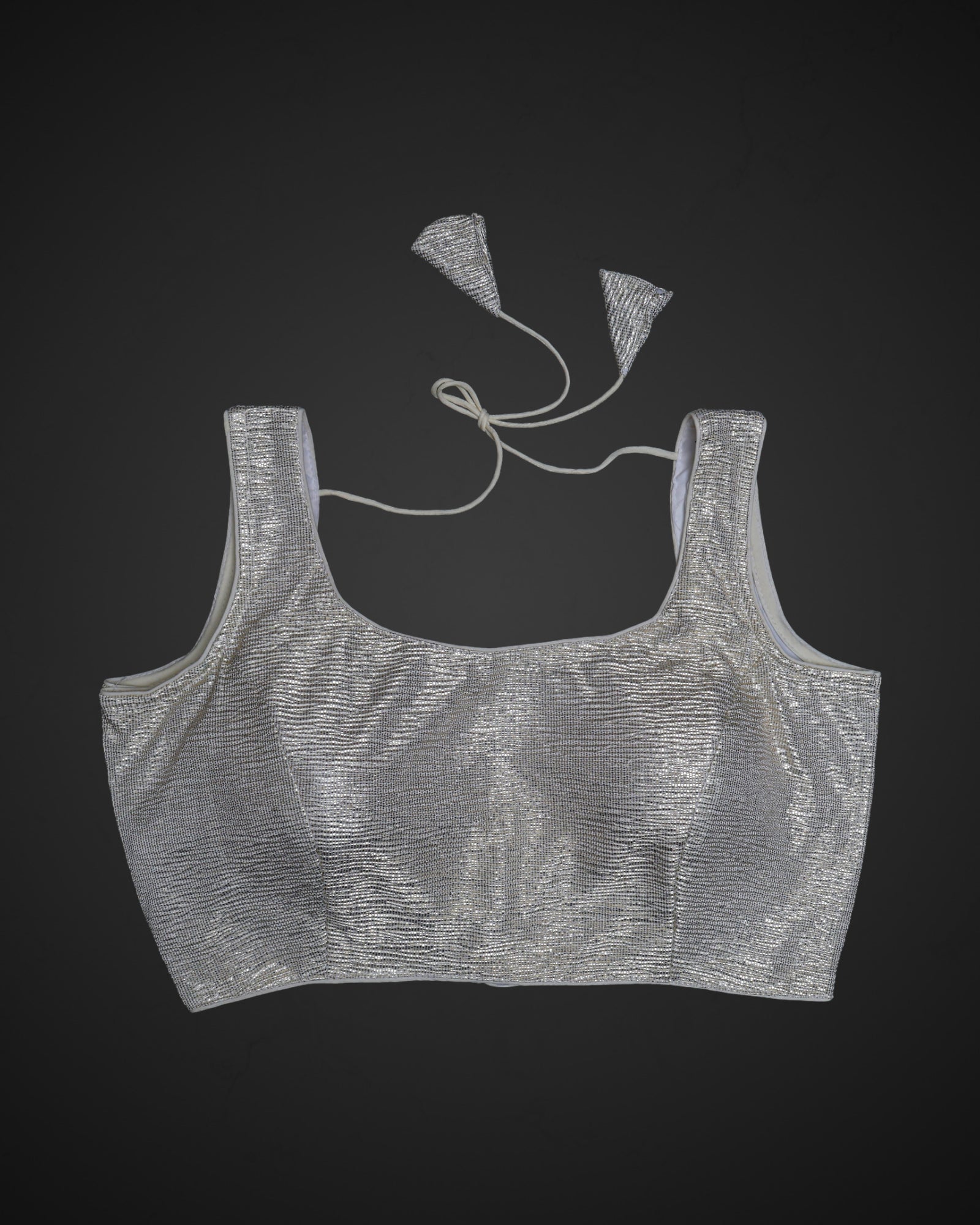 Shimmer Crush Fabric Square Neck Readymade Blouse