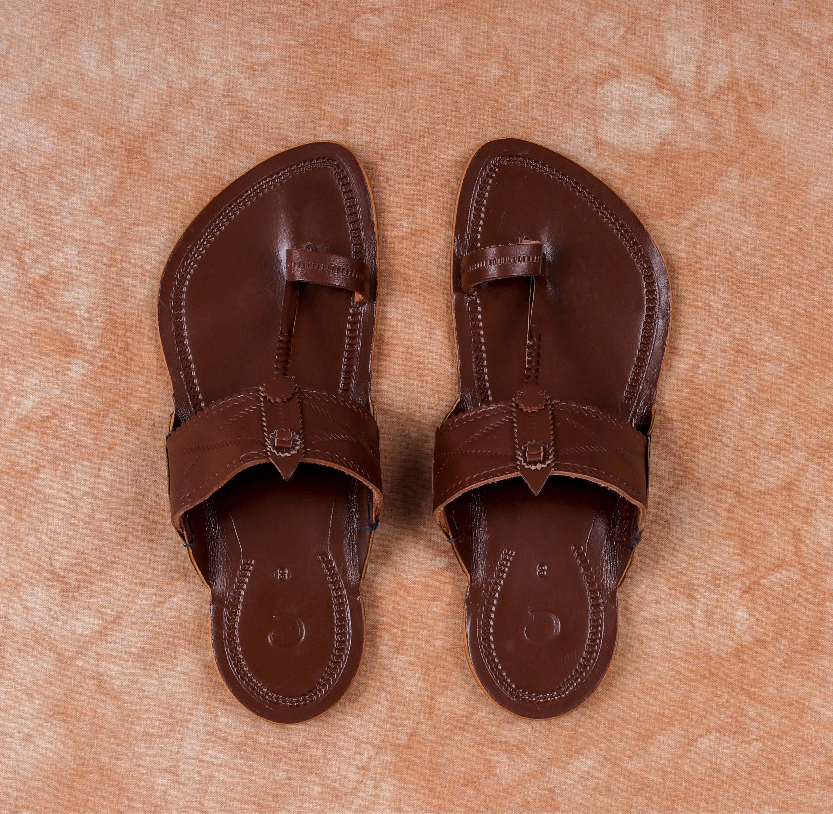 Handcrafted Brown Open Toe Kolhapuri Sandals