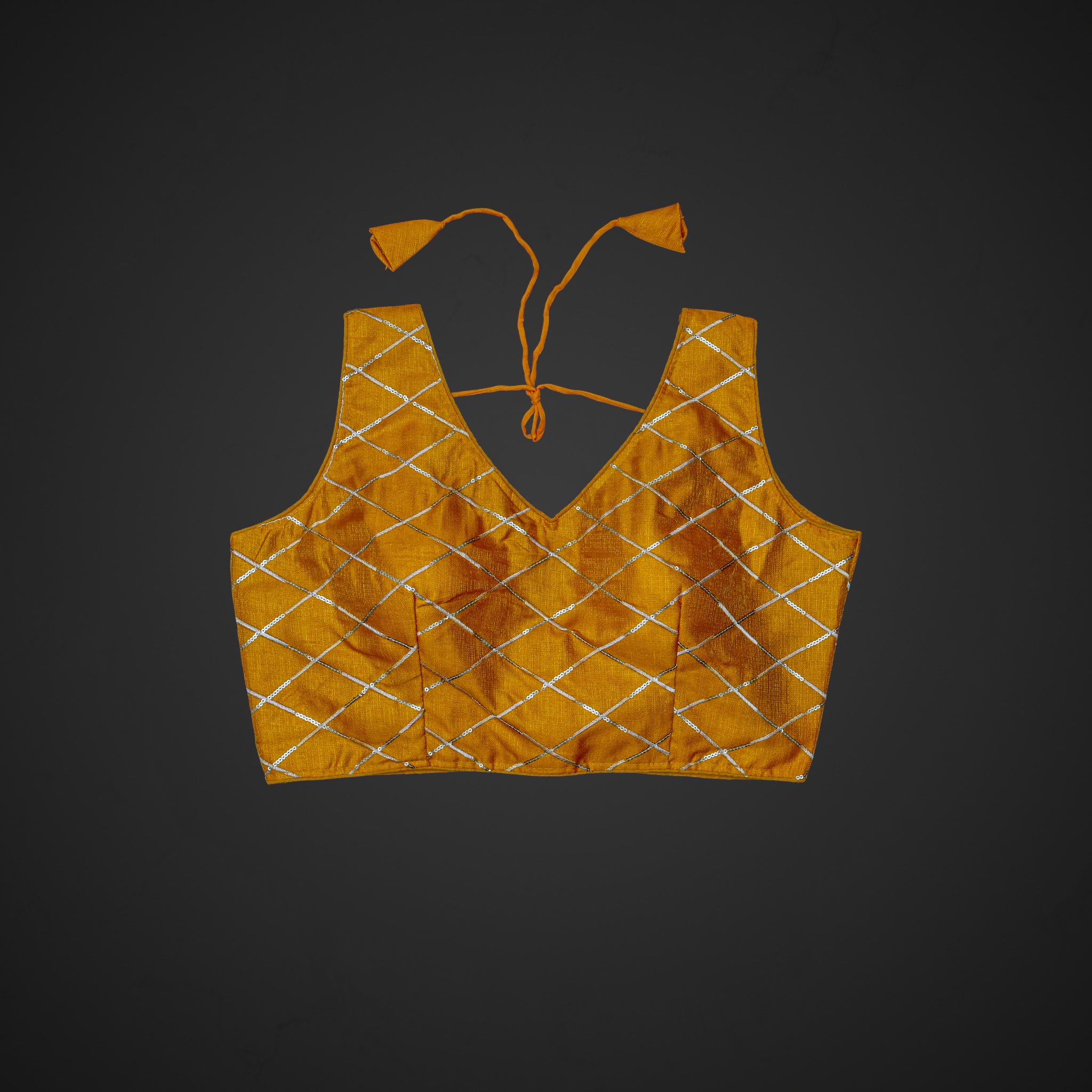 Silk Blouse with Intricate Sequin Work