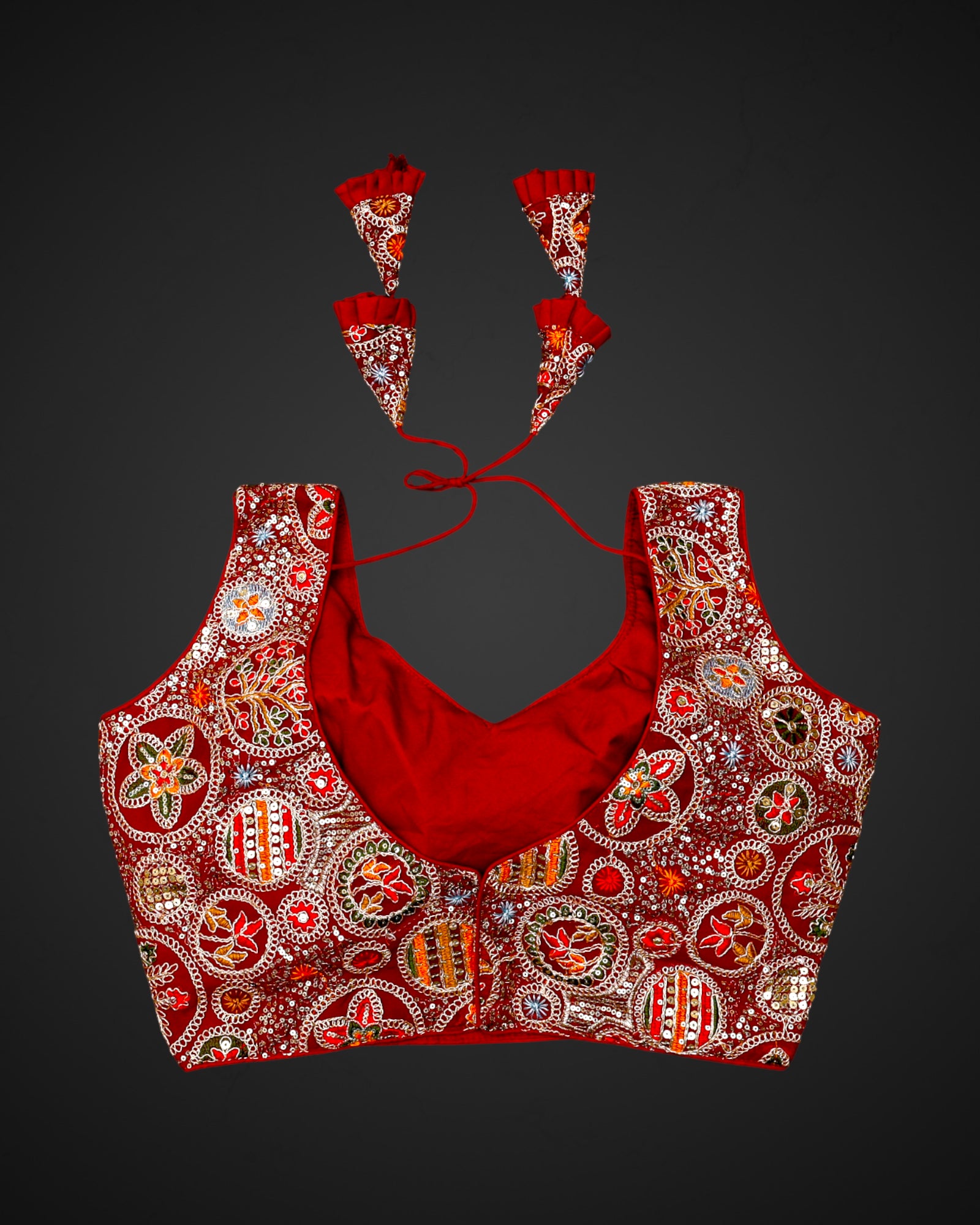 Georgette V Neck Readymade Blouse