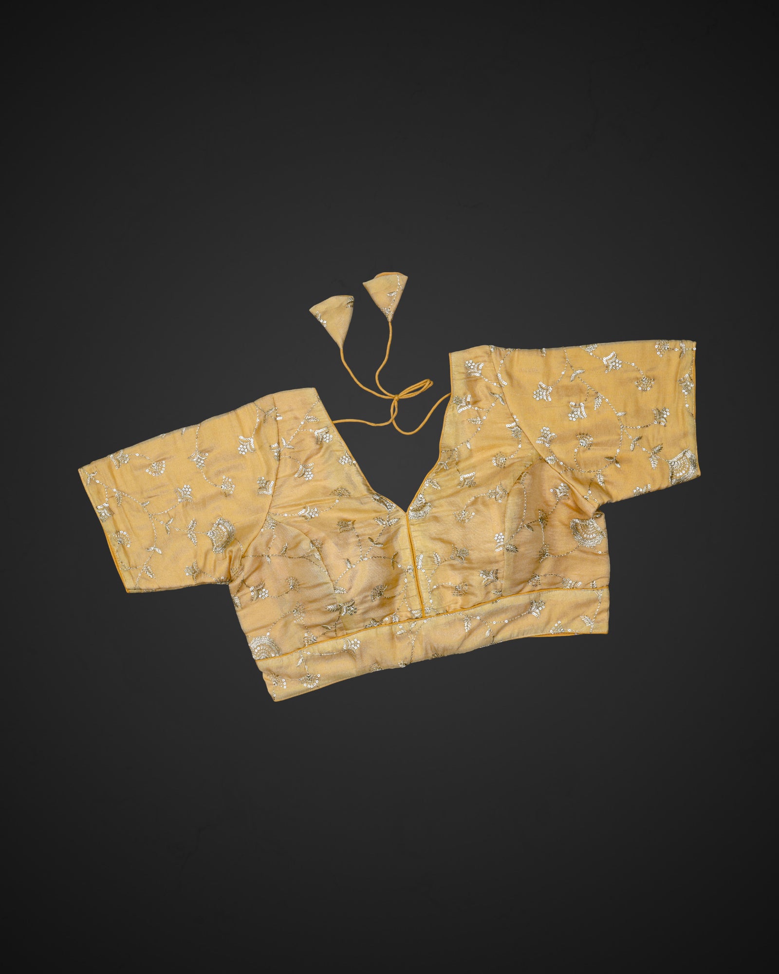 Silk V Neck Half Sleeve Readymade Blouse