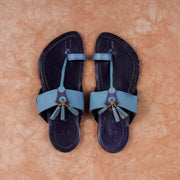 Blue Handcrafted Kolhapuri Sandals
