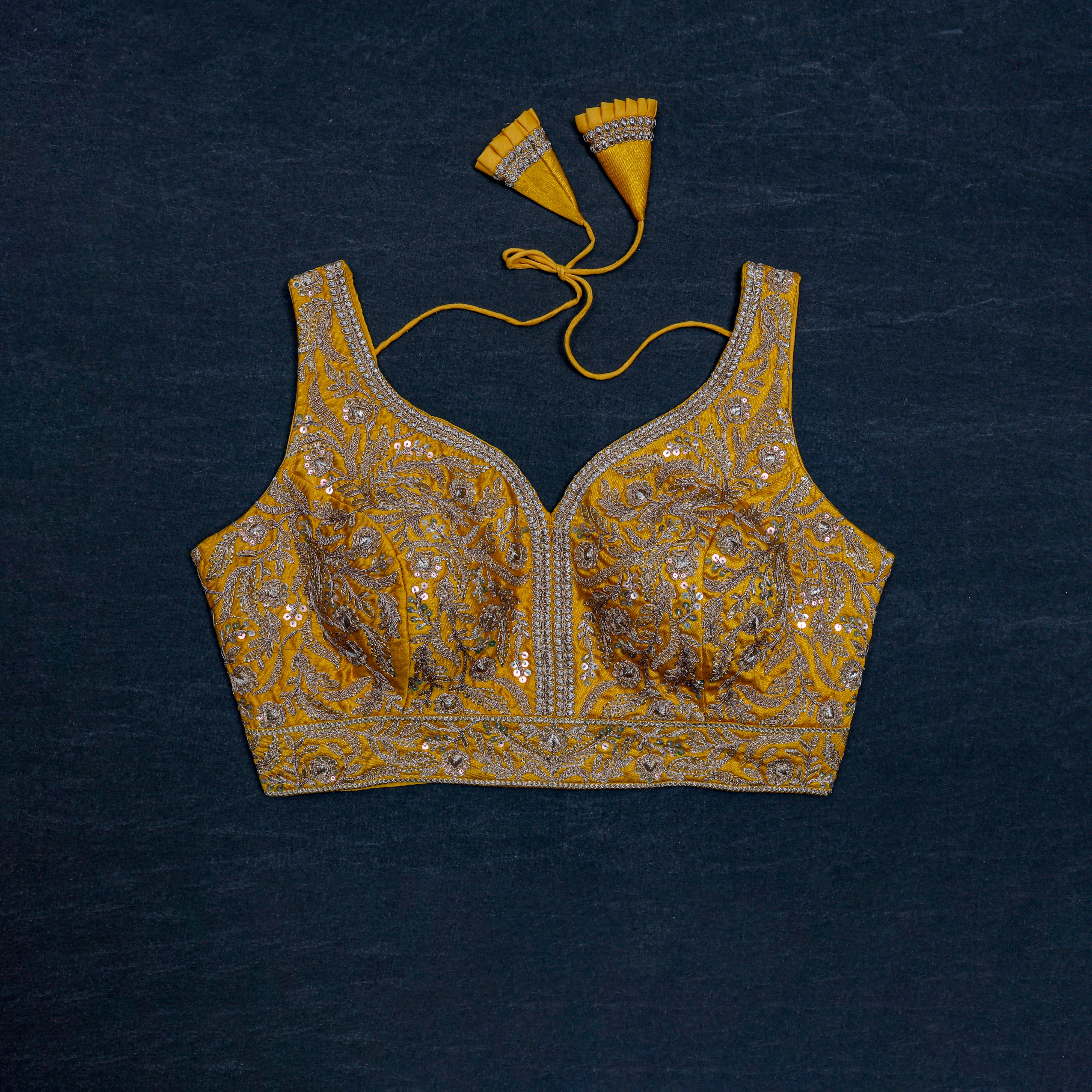 Silk Tailored Blouse With Detailed Design