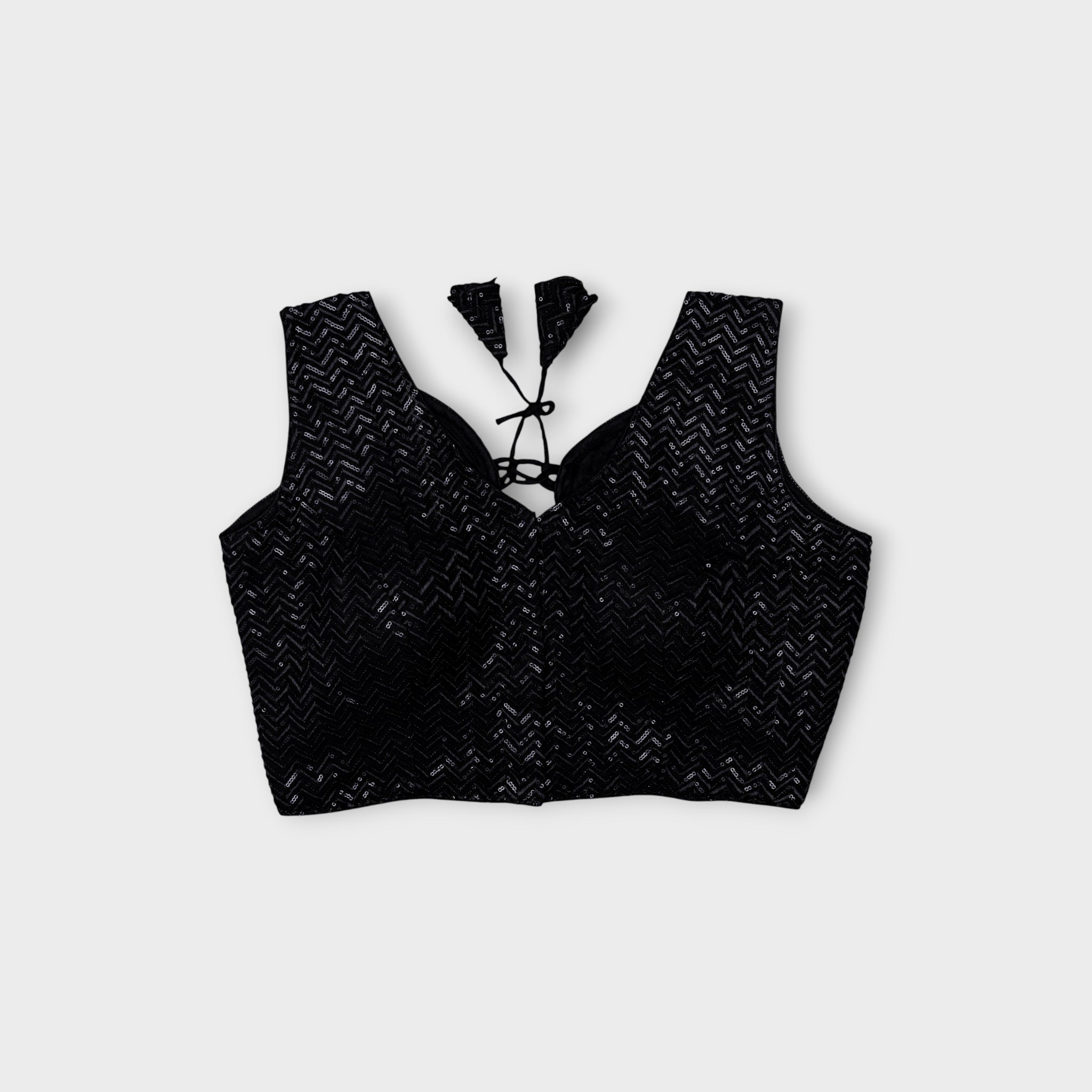 Georgette V Neck Cutout Readymade Blouse
