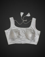 Organza Silk Deep Back Readymade Blouse