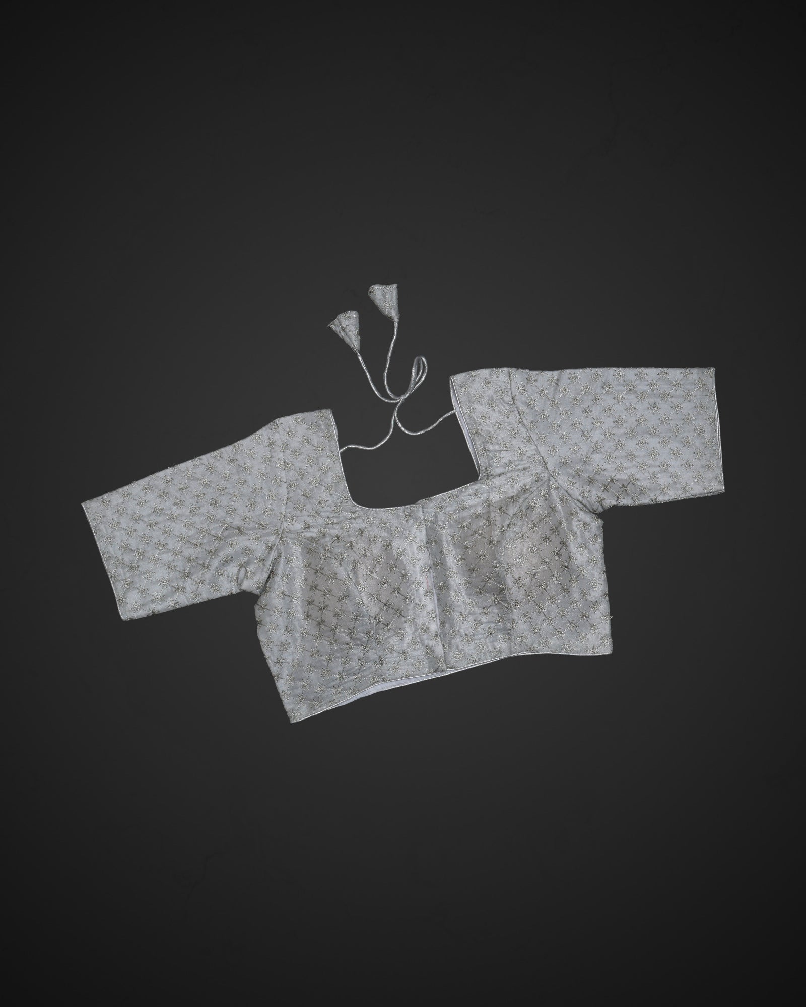 Square Neck Silk Embroidered Readymade Blouse