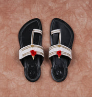 Black Artisan Crafted Leather Kolhapuri