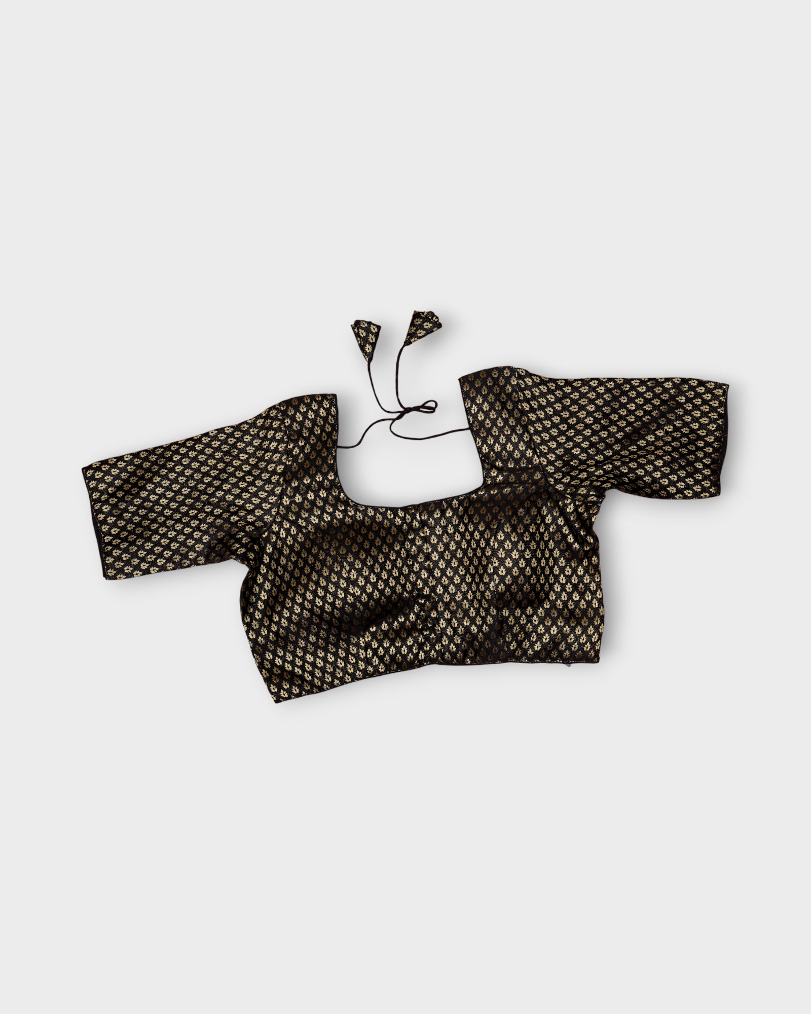 Silk Jacquard U Neck Back Design Readymade Blouse