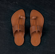 Tan Leather Kolhapuri Sandals