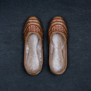 Gold Handcrafted Closed Toe Ethnic Jutti