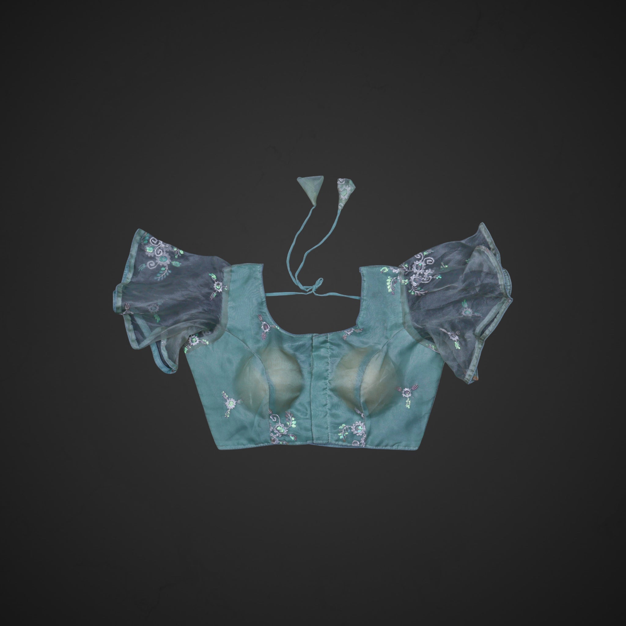Organza Silk Ruffle Readymade Blouse