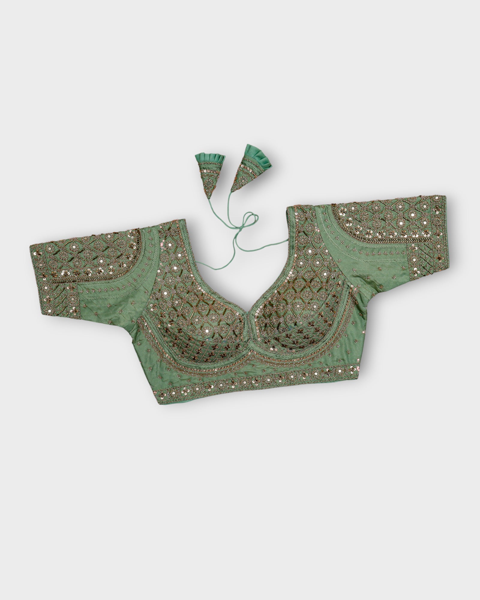Cosmos Silk Notched Neck Readymade Blouse