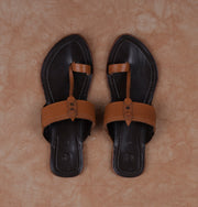 Brown Artisan Leather Kolhapuri Sandals