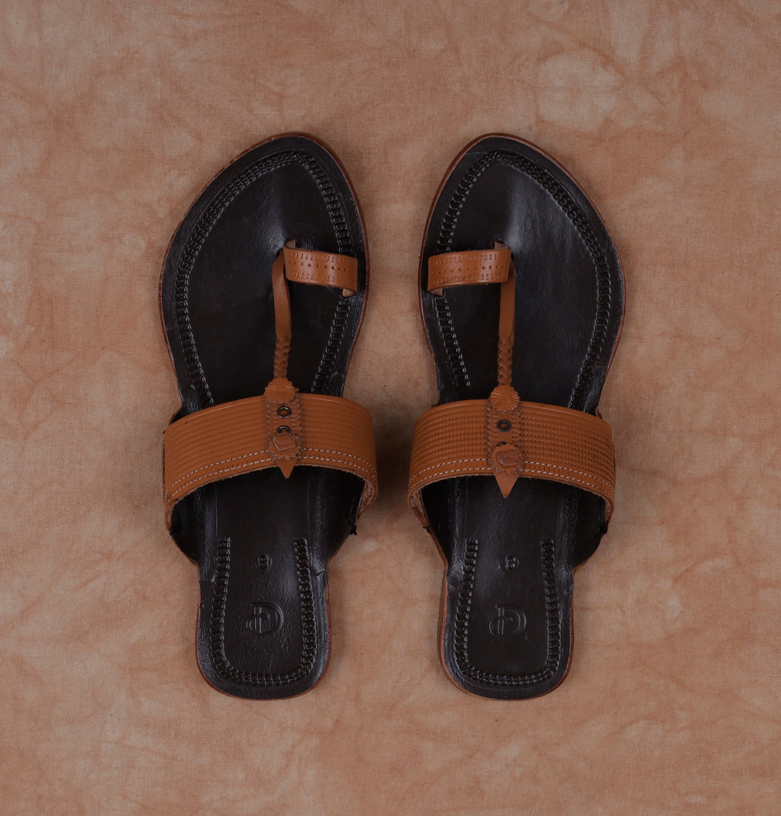 Brown Artisan Leather Kolhapuri Sandals