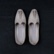 Off White Textured Artisan Mojari