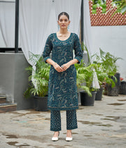 Floral Printed Cotton Kurta