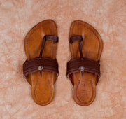 Tan Handcrafted Kolhapuri Sandals