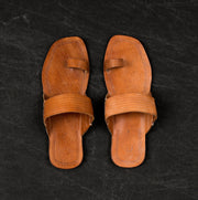 Light Brown Leather Kolhapuri Sandals