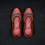 Textured Red Ethnic Jutti