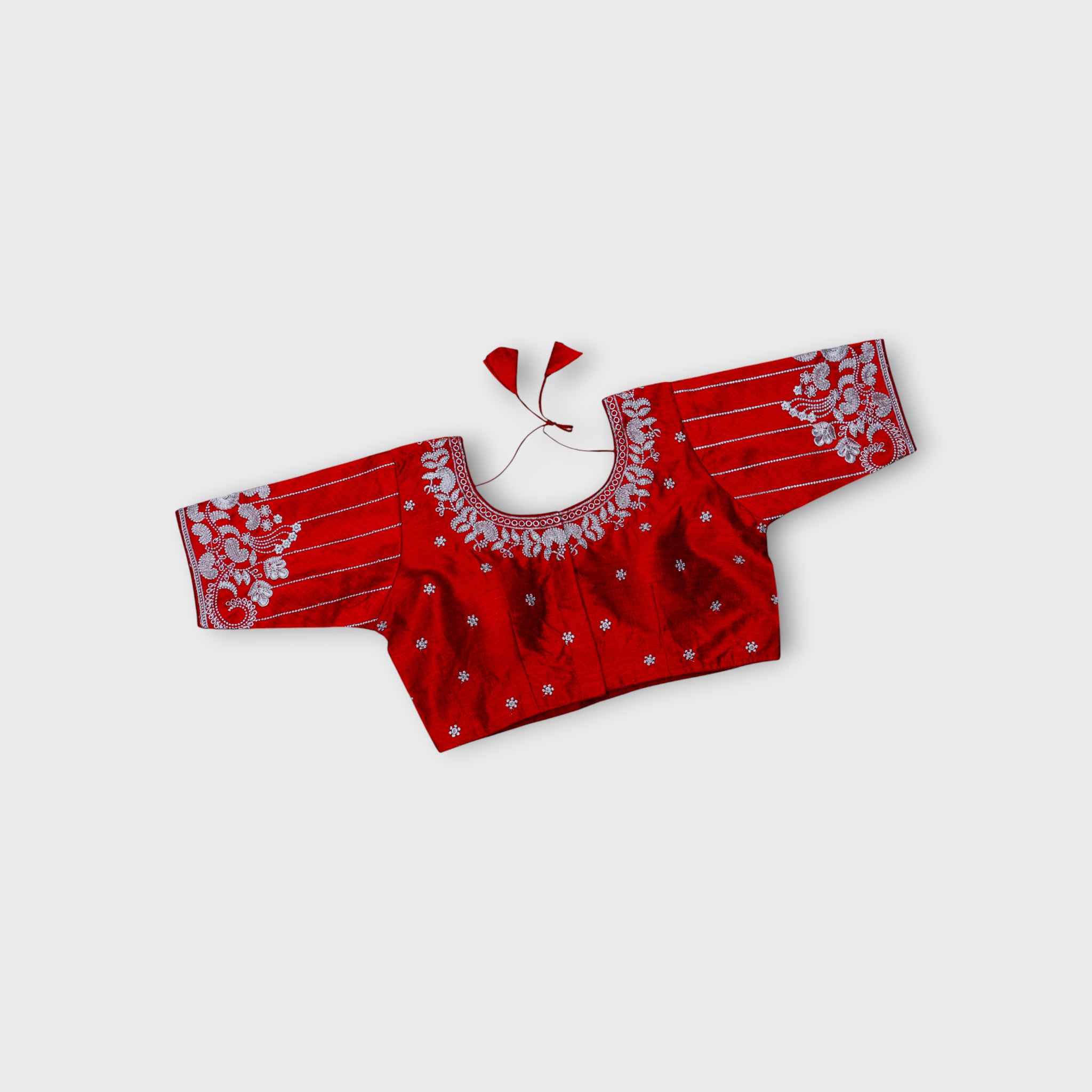 Silk Zari Butta Embroidered Readymade Blouse