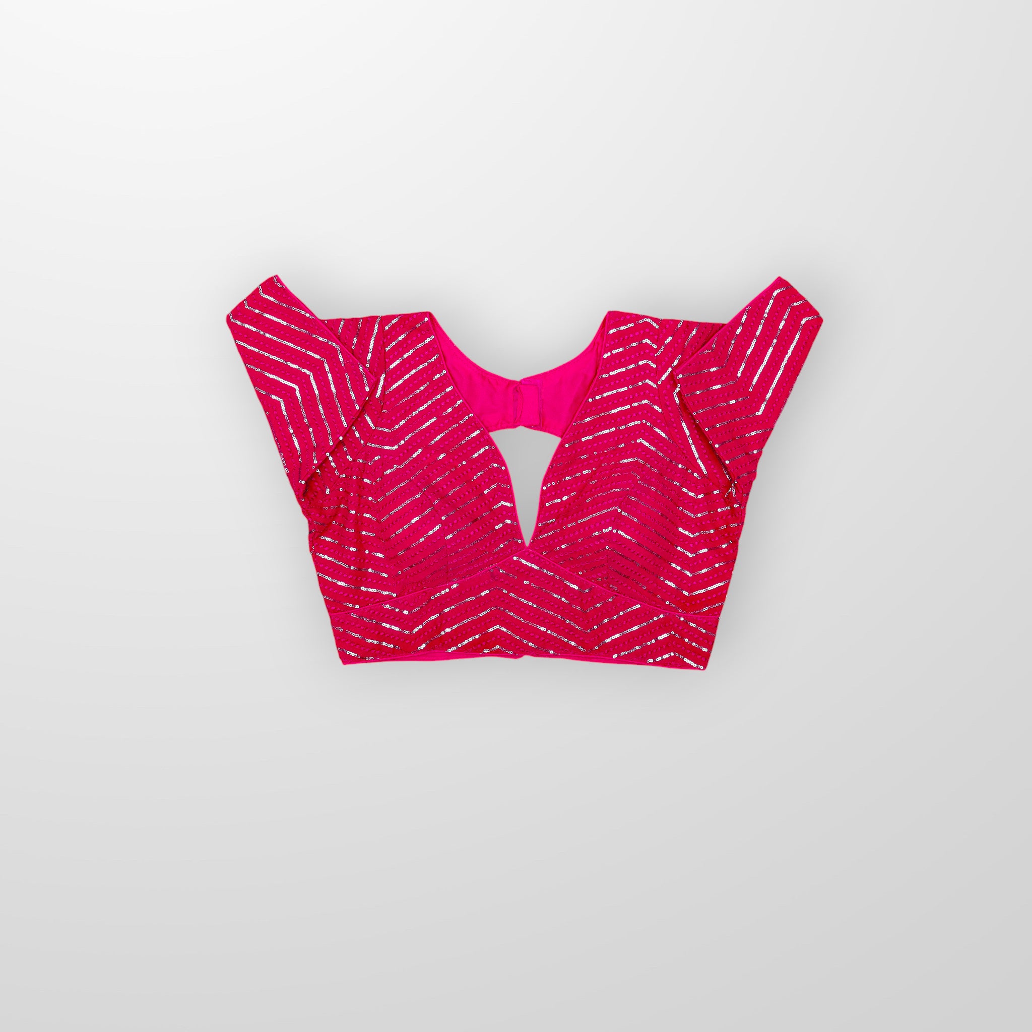 V Neck Cotton Embroidered Readymade Blouse